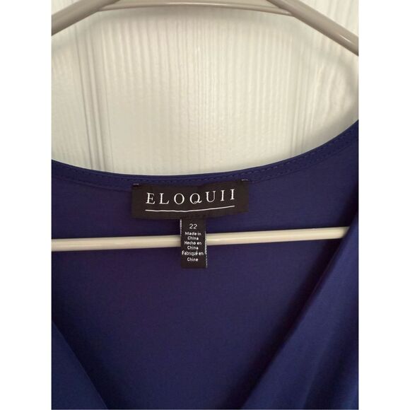 Eloquii Dress Long Sleeve Size 22 Women's Blue Gown Wedding Guest - Picture 4 of 5